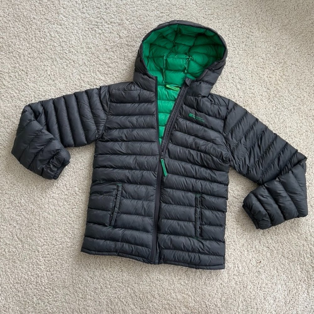 Boys 11-12 Mountain Warehouse Gray and Green Puffer Jacket